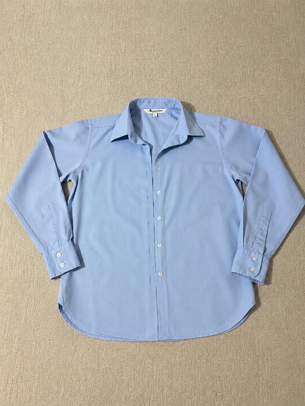 Aquascutum London Blue Button Up Dress Shirt Long Sleeve Women's Size S